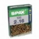 Lot de 100 vis acier tęte fraisée pozidriv SPAX, Diam.2 mm x L.16 mm