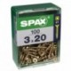 Lot de 100 vis acier tęte fraisée pozidriv SPAX, Diam.3 mm x L.20 mm