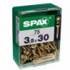 Lot de 75 vis acier tęte fraisée pozidriv SPAX, Diam.3.5 mm x L.30 mm