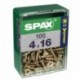 Lot de 100 vis acier tęte fraisée pozidriv SPAX, Diam.4 mm x L.16 mm