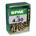 Lot de 50 vis acier tęte fraisée pozidriv SPAX, Diam.4 mm x L.30 mm