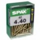 Lot de 40 vis acier tęte fraisée pozidriv SPAX, Diam.4 mm x L.40 mm