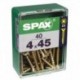Lot de 40 vis acier tęte fraisée pozidriv SPAX, Diam.4 mm x L.45 mm