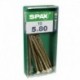 Lot de 10 vis acier tęte fraisée pozidriv SPAX, Diam.5 mm x L.80 mm
