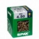 Lot de 250 vis acier tęte fraisée pozidriv SPAX, Diam.4 mm x L.50 mm