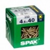 Lot de 250 vis acier tęte fraisée pozidriv SPAX, Diam.4.5 mm x L.40 mm