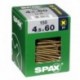 Lot de 150 vis acier tęte fraisée pozidriv SPAX, Diam.4.5 mm x L.60 mm