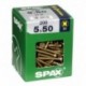 Lot de 200 vis acier tęte fraisée pozidriv SPAX, Diam.5 mm x L.50 mm