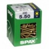 Lot de 200 vis acier tęte fraisée pozidriv SPAX, Diam.5 mm x L.50 mm
