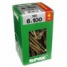 Lot de 100 vis acier tęte fraisée torx SPAX, Diam.6 mm x L.100 mm