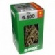 Lot de 100 vis acier tęte fraisée torx SPAX, Diam.5 mm x L.100 mm