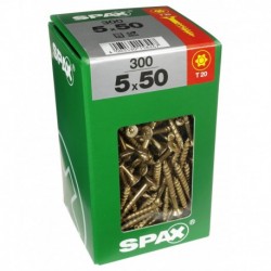 Lot de 300 vis acier tęte fraisée torx SPAX, Diam.5 mm x L.50 mm