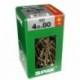 Lot de 150 vis acier tęte fraisée torx SPAX, Diam.4.5 mm x L.80 mm