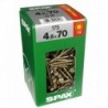 Lot de 175 vis acier tęte fraisée torx SPAX, Diam.4.5 mm x L.70 mm