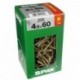 Lot de 250 vis acier tęte fraisée torx SPAX, Diam.4.5 mm x L.60 mm