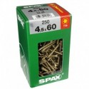 Lot de 250 vis acier tęte fraisée torx SPAX, Diam.4.5 mm x L.60 mm