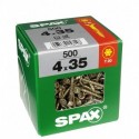 Lot de 500 vis acier tęte fraisée torx SPAX, Diam.4 mm x L.35 mm