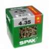 Lot de 500 vis acier tęte fraisée torx SPAX, Diam.4 mm x L.35 mm