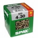 Lot de 500 vis acier tęte fraisée torx SPAX, Diam.4 mm x L.30 mm