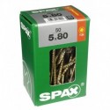 Lot de 50 vis acier tęte fraisée torx SPAX, Diam.5 mm x L.80 mm