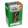 Lot de 50 vis acier tęte fraisée torx SPAX, Diam.5 mm x L.80 mm