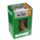 Lot de 50 vis acier tęte fraisée torx SPAX, Diam.4.5 mm x L.80 mm