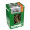 Lot de 50 vis acier tęte fraisée torx SPAX, Diam.4.5 mm x L.80 mm