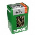 Lot de 50 vis acier tęte fraisée torx SPAX, Diam.4.5 mm x L.70 mm