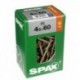 Lot de 50 vis acier tęte fraisée torx SPAX, Diam.4.5 mm x L.60 mm