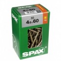 Lot de 50 vis acier tęte fraisée torx SPAX, Diam.4.5 mm x L.60 mm