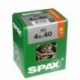 Lot de 100 vis acier tęte fraisée torx SPAX, Diam.4.5 mm x L.40 mm