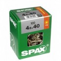 Lot de 100 vis acier tęte fraisée torx SPAX, Diam.4.5 mm x L.40 mm