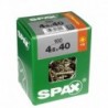 Lot de 100 vis acier tęte fraisée torx SPAX, Diam.4.5 mm x L.40 mm