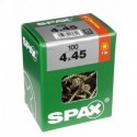 Lot de 100 vis acier tęte fraisée torx SPAX, Diam.4 mm x L.45 mm
