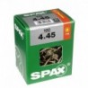 Lot de 100 vis acier tęte fraisée torx SPAX, Diam.4 mm x L.45 mm