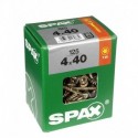 Lot de 125 vis acier tęte fraisée torx SPAX, Diam.4 mm x L.40 mm
