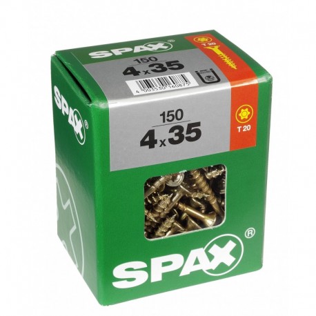 Lot de 150 vis acier tęte fraisée torx SPAX, Diam.4 mm x L.35 mm
