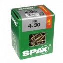 Lot de 150 vis acier tęte fraisée torx SPAX, Diam.4 mm x L.30 mm