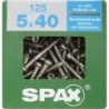 Lot de 125 vis terrasse inox tęte cylindrique SPAX, Diam.5 mm x L.40 mm