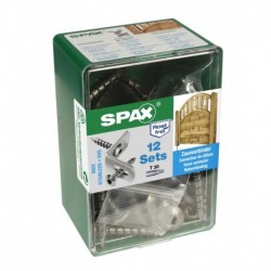 Lot de 12 vis connect cloture inox tęte fraisée bombée torx SPAX, Diam.7 mm x L.35 mm