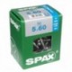Lot de 50 vis inox tęte fraisée torx SPAX, Diam.5 mm x L.60 mm
