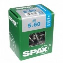 Lot de 50 vis inox tęte fraisée torx SPAX, Diam.5 mm x L.60 mm