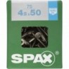 Lot de 75 vis inox tęte fraisée torx SPAX, Diam.4.5 mm x L.50 mm