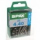 Lot de 25 vis inox tęte fraisée torx SPAX, Diam.4 mm x L.40 mm