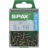 Lot de 25 vis inox tęte fraisée torx SPAX, Diam.3.5 mm x L.16 mm