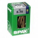 Lot de 50 vis acier tęte fraisée pozidriv SPAX, Diam.5 mm x L.70 mm