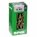 Lot de 75 vis acier tęte fraisée pozidriv SPAX, Diam.5 mm x L.60 mm
