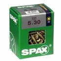 Lot de 125 vis acier tęte fraisée pozidriv SPAX, Diam.5 mm x L.30 mm