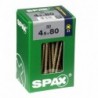 Lot de 50 vis acier tęte fraisée pozidriv SPAX, Diam.4.5 mm x L.80 mm