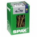 Lot de 50 vis acier tęte fraisée pozidriv SPAX, Diam.4.5 mm x L.70 mm